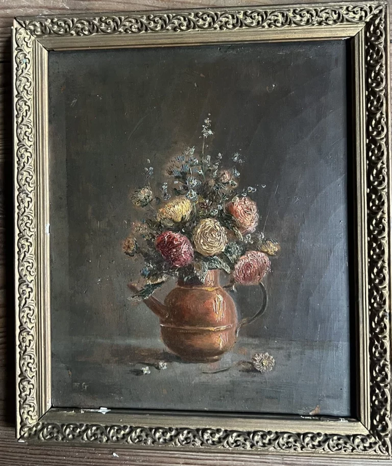 Tableau XIXème siècle nature morte huile